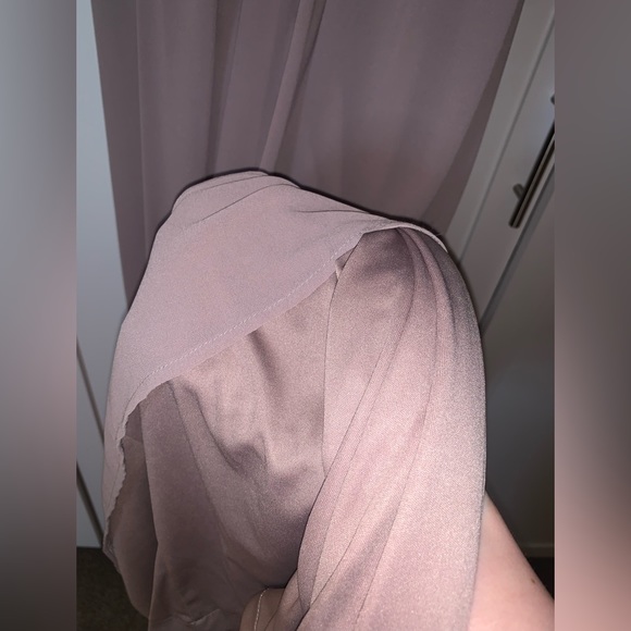 LULU’S AIR OF ROMANCE TAUPE LAVENDER MAXI DRESS SIZE S - Picture 9 of 13